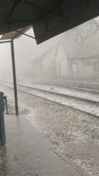 Durva jégeső Mezőhegyesen