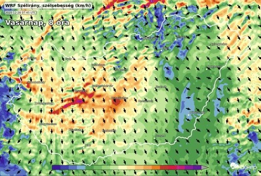 Erős, viharos szelet hoz a hétzáró hidegfront
