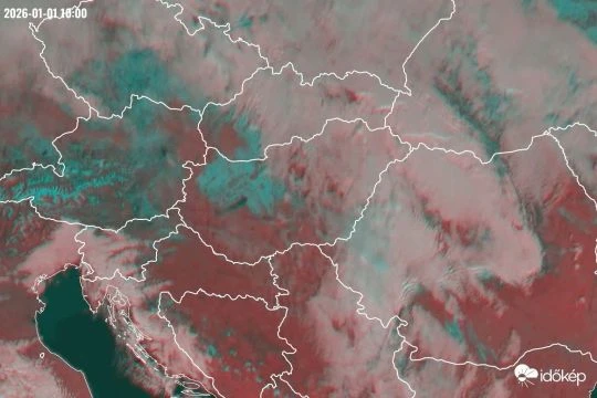 Műholdfelvételen a szilveszteri hótakaró