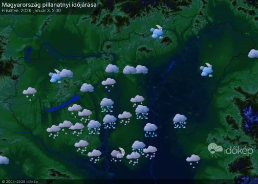 Így váltotta fel az esőt a havazás délen