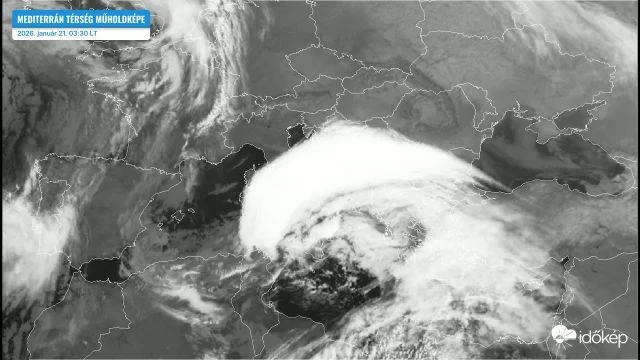 Hatalmas cirrus felhőzet alakult ki a Földközi-tenger térségében