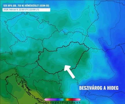 Beszivárog a hideg a Kárpát-medencébe