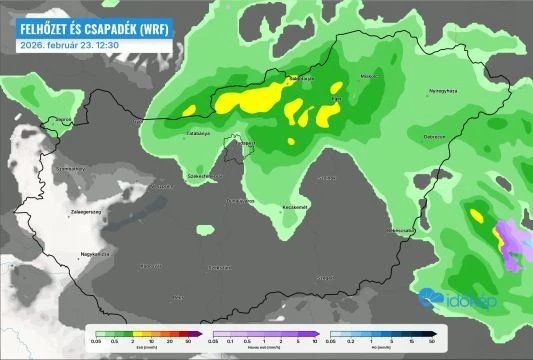 Több hullámban jön csapadék