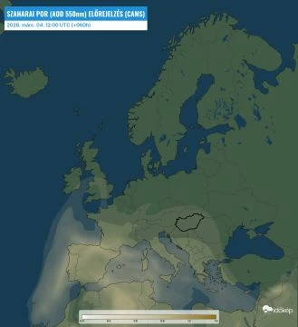 Szaharai por érkezik fölénk